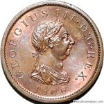 1806 UK penny value, George III
