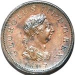 1807 UK penny value, George III