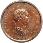 1808 UK penny value, George III