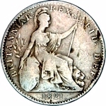1821 UK farthing value, George IV, G over O