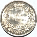 1837 UK sixpence value, William IV
