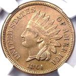 1861 US Indian Head penny