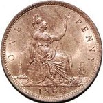 1866 UK penny value, Victoria