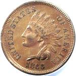 1866 US penny, Indian Head