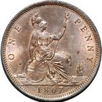 1867 UK penny value, Victoria