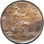 1880 UK penny value, Victoria