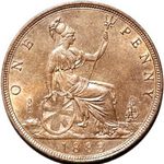 1883 UK penny value, Victoria