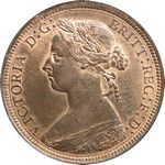 Queen Victoria era UK halfpenny values, bun head, pg2 (1876 to 1894)