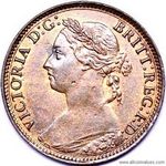 Queen Victoria era UK farthing values, bun head, pg3 (1880 to 1895)