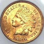 1896 US penny, Indian head