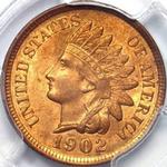 1902 US penny, Indian head