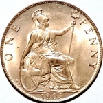 1903 UK penny value, Edward VII