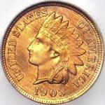 1903 US penny, Indian head