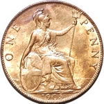 1905 UK penny value, Edward VII