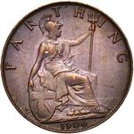 1906 UK farthing value, Edward VII
