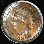 1906 US penny, Indian head