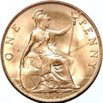 1907 UK penny value, Edward VII