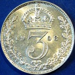 1908 UK threepence value, Edward VII