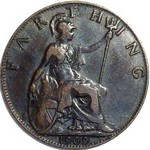 1909 UK farthing value, Edward VII