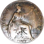1909 UK halfpenny value, Edward VII