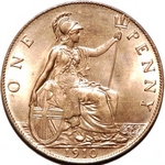1910 UK penny value, Edward VII