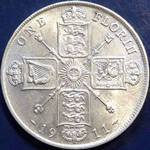 1911 UK florin value, George V