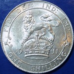 1911 UK shilling value, George V