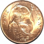 1918 h UK penny value, George V, Heaton mint