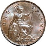 1919 kn UK penny value, George V, Kings Norton mint