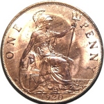 1920 UK penny value, George V