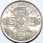 1922 UK florin value, George V