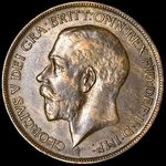 1922 UK penny value, George V, reverse of 1927