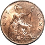 1922 UK penny value, George V
