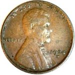 1925 D US penny, Lincoln wheat
