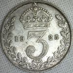 1925 UK threepence value, George V