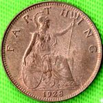 1928 UK farthing value, George V