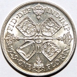 1929 UK florin value, George V