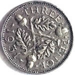 1931 UK threepence value, George V