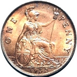 1932 UK penny value, George V