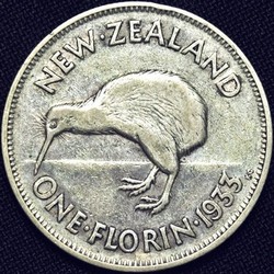 1933 New Zealand florin