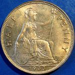1933 UK halfpenny value, George V