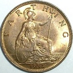 1934 UK farthing value, George V