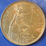 1936 UK halfpenny value, George V