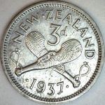 1937 New Zealand threepence
