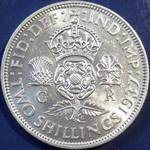 1937 UK florin value, George VI
