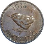 1938 UK farthing value, George VI