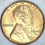 1940 S US penny, Lincoln wheat