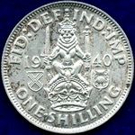 1940 UK shilling value, George VI, Scottish reverse