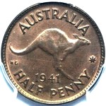 1941 Australian halfpenny