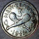1941 New Zealand threepence